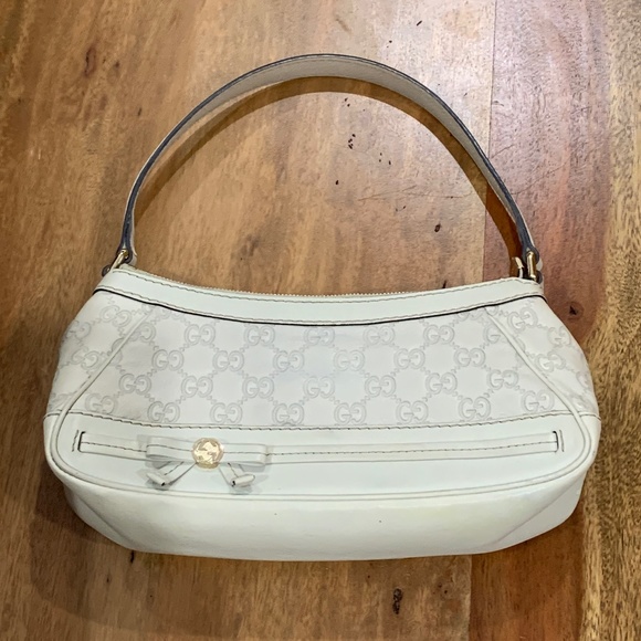 Gucci Handbags - Gucci Guccissima Leather Shoulder Bag Ivory small Mayfair bow Y2K mini vintage